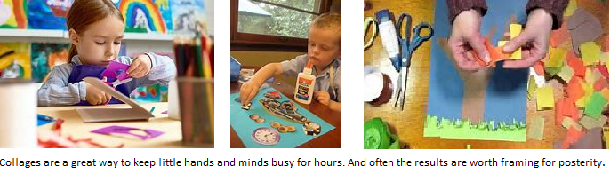 Children creating artwork