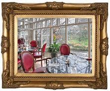 framed picture in swept frame