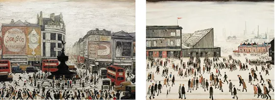 
An original Lowry, of Piccadilly Circus in London (see left), fetched the record price for his work to date of �5.6million. Yet even a print of �Going to the Match� (see right) has sold for �22,000. Prints regularly sell for �1,000 to �5,000 but original pencil sketches can be even cheaper and might be a good investment if you can find one.

