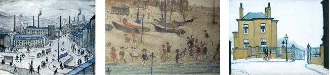 There is an element of Lowry�s work that is undoubtedly childlike. Yet it is often the detail, captured by a mature eye, that arrests us.