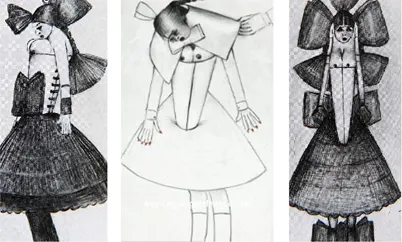 
These are some of Lowry�s so-called �marionette� images, highly sexual, which Carol Ann Lowry suspects were all about a desire to control her and inspired by a ballet called �Coppella� about a life-sized mechanical doll. She often used to go with Lowry to the ballet.
