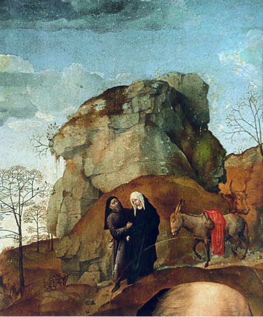 Hugo van der Goes�s �Mary and Joseph on the Way to Bethlehem�