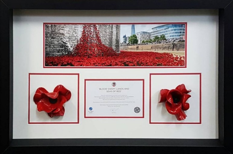 framed tower of london poppy