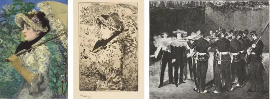 �The Spanish Singer�, �The Absinthe Drinker� and �Music in the Tuileries� all helped to establish Manet�s reputation.