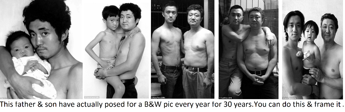 Black and white photo through the years
