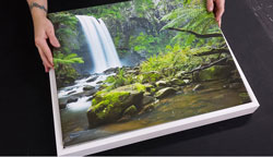 Canvas Framing in a Floater Frame step 5