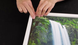 Canvas Framing in a Floater Frame step 6